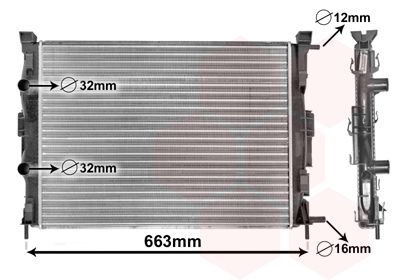 VAN WEZEL Radiaator,mootorijahutus 43002307